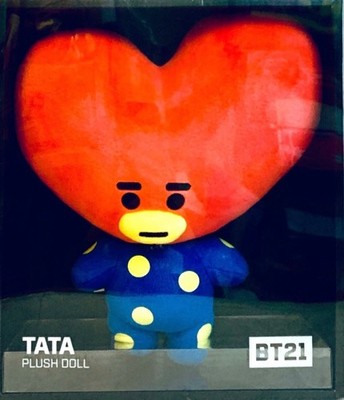 Kids BT21 Tata Plush Doll One Size Red Blue