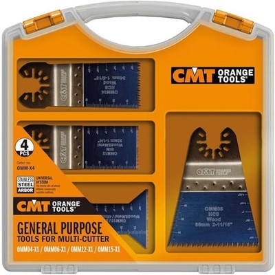 CMT Orange Tools 4-Piece Multipurpose Set for Oscillating Multi-Tools for Cuttin