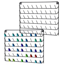 2 Pack Thread Holder Wall Mount - 54 Spool Sewing Thread Organizer - Black