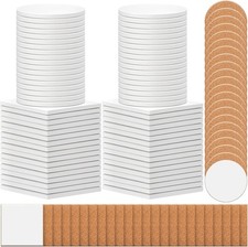 96 Pcs Ceramic Tiles Crafts Coasters Include Unglazed White Ceramic Tiles W/