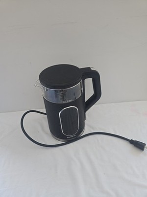 1.7L Digital Electric Hot Water Kettle Glass Double Wall Tea Coffee Maker Black