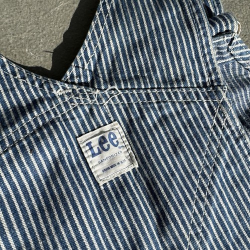 Salopette Lee vintage anni 70 uomo XL bavaglini a righe hickory sanforizzata Union Made - Foto 16 di 22