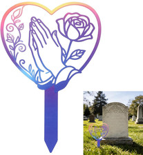 Heart Memorial Plaque Grave Marker for Cemetery,Memorial Grave Markers Cemetery