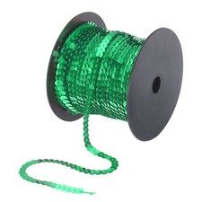 100 Yards x 0.24 Inch Flat Sequin Strip Spangle Sequins Trim Green