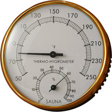Sauna Thermometer 2 in 1 Fahrenheit Thermometer Hygrometer for Sauna Room, Preci