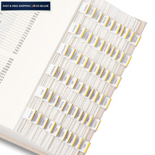 Mr. Pen- Mini Bible Tabs, 90 pcs, White with Gold Edge