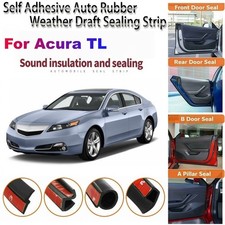 Door Rubber Seal Strips Weather Draft Wind Noise Reduction Kit T For Acura Tl