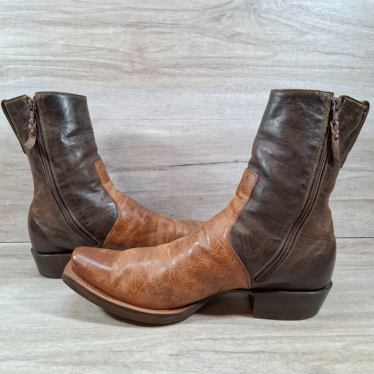 Vtg Lucchese 1883 Tan Burnished Ranch Hand Cowhide Cowboy Boots Mens 10 E Wide ? Lucchese 1883 Cowboy Boots – Size 10D ? Beautiful pair  main image 2