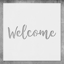 Welcome Home Wall Art Reusable Plastic Stencil Template - StencilAir