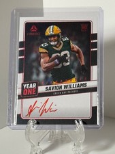2025 Panini Luminance Savion Willaims RC Year One Red Ink On Card Auto