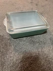 Vintage Pyrex 222 Turquoise 8"× 8" Baking Oven-Proof Casserole Dish