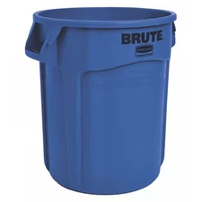 Rubbermaid Commercial 1779699 Brute 10 Gal Round Heavy Duty Plastic Can, Blue,