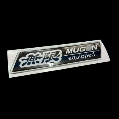 MUGEN Equipped Black emblem Aluminium JDM badge Original Size FREE 