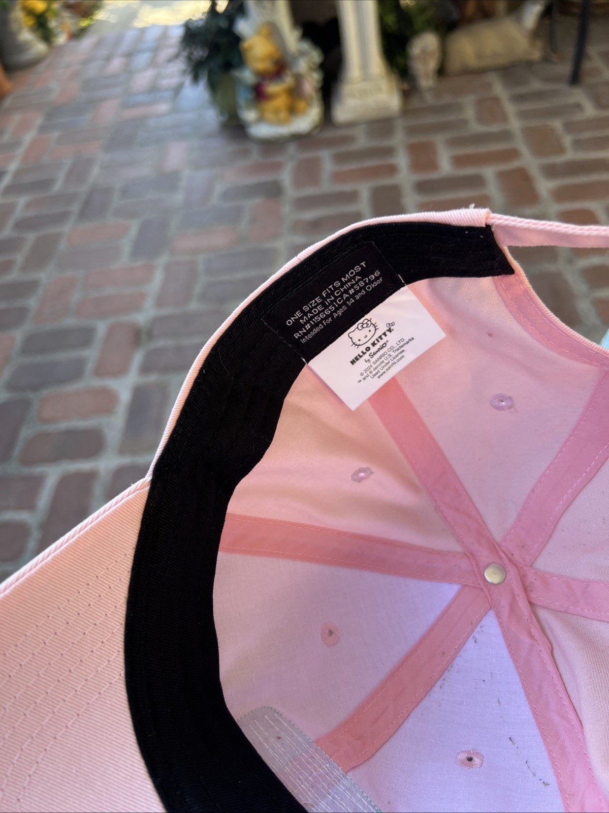 HELLO KITTY Pink Adjustable Baseball Cap - image 8