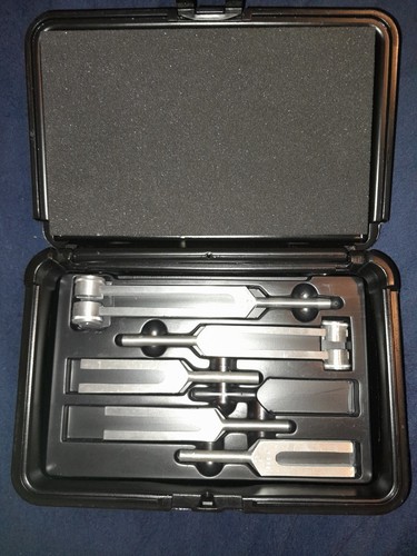 5 Healing Frequency Tuning Fork Set 128 Htz 256 Htz 1024 Htz 2048 Htz & 4096 Htz