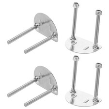4Pcs Metal Roller Skate Bracket Plates Silver Durable Hardware for Repair Use