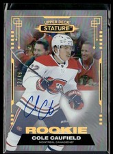 2021-22 Upper Deck Stature Jersey Number 22/49 Cole Caufield Rookie Auto 22/49