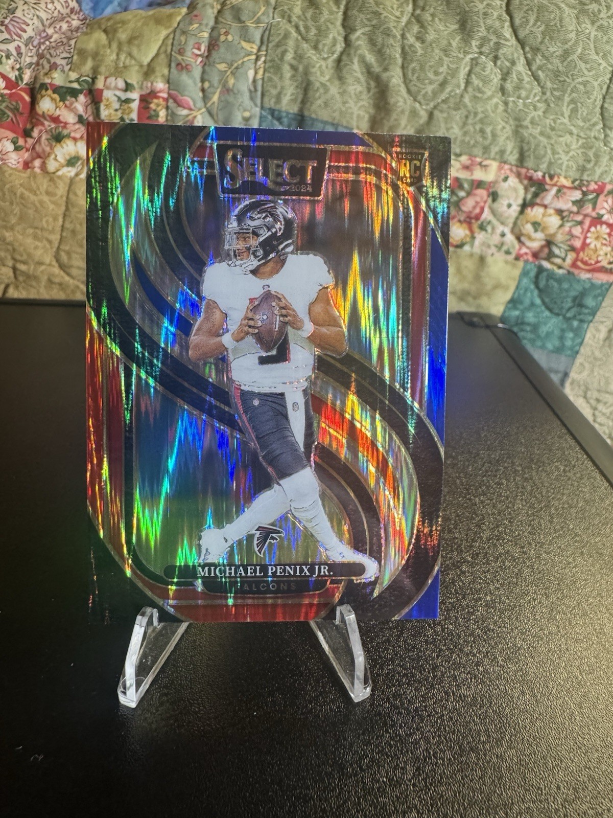 2024  Select - Premier Level Michael Penix Jr. #110 Red & Blue Shock Prizm (RC)