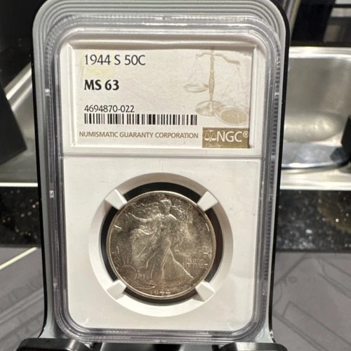 1944-S Liberty Walking Half Dollar NGC MS63 San Francisco Silver