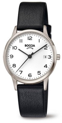 Boccia Titanium 3310-01 Damenuhr Titan arabische Ziffern + Datum Ø32mm