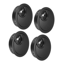 4Pcs 2 Inch/50mm Zinc Alloy Desk Wire Cord Cable Grommets Hole Cover,Black