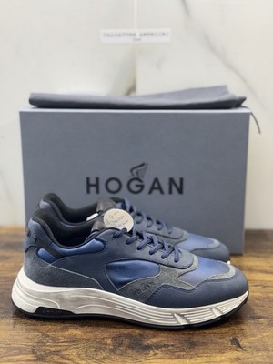 Hogan New Hyperlight Sneaker Leder Blau Memory Foam Luxus Hogan Herren 40,5