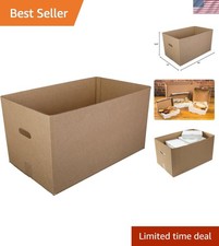 Kraft 22" x 13" x 12-1/2" Corrugated Handle Carry Out Box, Case of 25