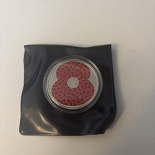 2018 Bailiwick of Jersey &pound;5 Poppy Coin BUNC in capsule &ldquo;LEST WE FORGET&rdquo;