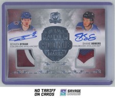 2020-21 UD The Cup Dual Auto Rookie Marks Auto Patches Byram/Bowers /18 #DARB-BB