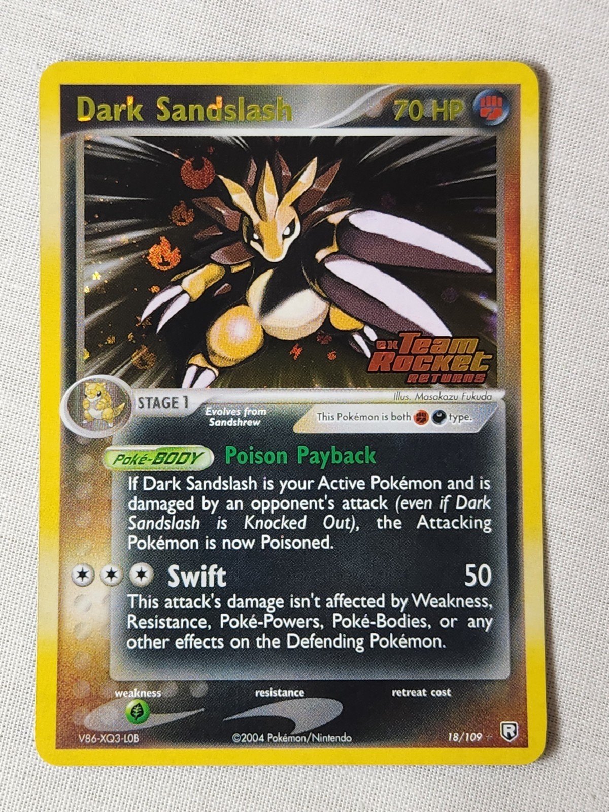 NM Dark Sandslash - Reverse Holo #18 Team Rocket Returns Pokemon TCG