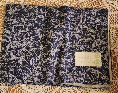 Vintage Piece of 100% Cotton Fabric Jeans Style Pattern 34'' Wide x 94'' Long