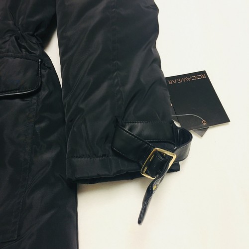 Rocawear Big Hooded Parka Womens Medium Fur Hood Mountain Jacket Black OLR514H - Picture 8 of 12