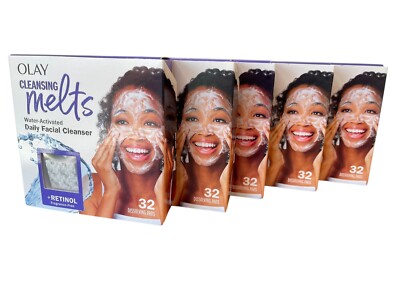 Olay Cleansing Melts Daily Facial Cleaner Retinol - 32 Dissolving Pads per Pack