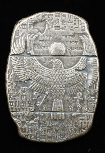 Monarch Precious Metals Egyptian Relic Series 3oz .999 Silver Bar (63926) - Picture 2 of 3