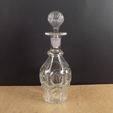 EAPG Bull's Eye Arches Pressed Flint Glass Decanter Circa 1860