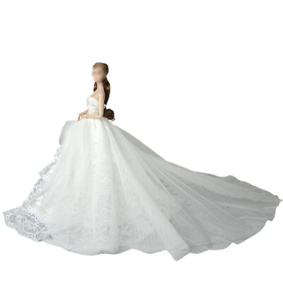 Weiße Spitze Hochzeitskleid Set - Kleidung Für 28 Zoll Barbie