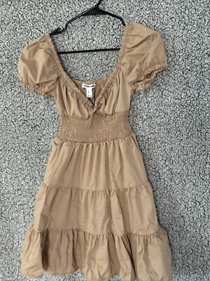 Charlotte Russe Sz Small Brown/Tan Dress Basic Staple Dress Flare Cocktail  Party | eBay