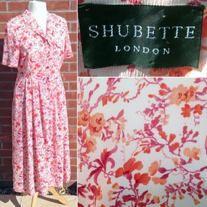 button through midi tea dress