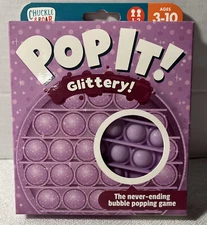 Chuckle & Roar Pop It! Fidget and Sensory Game Christmas Glitter Purple