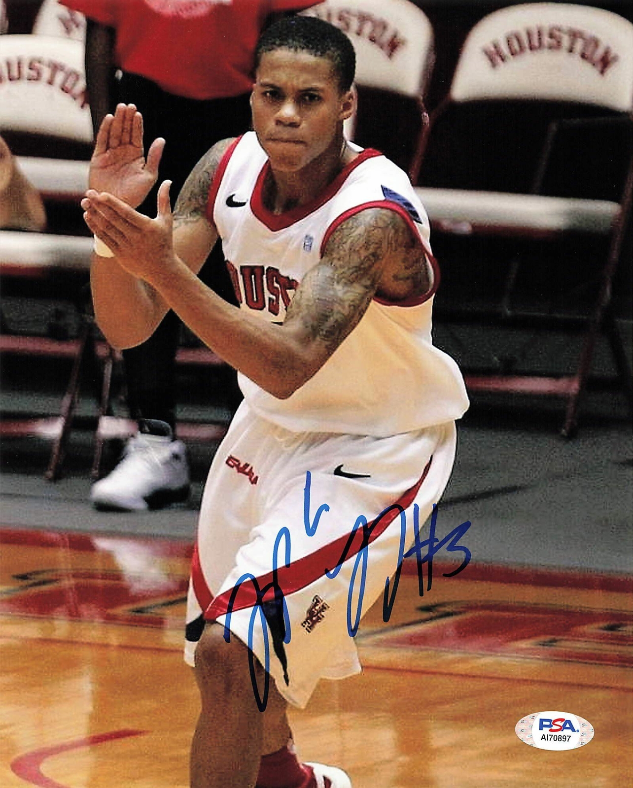 JOE YOUNG signed 8x10 photo PSA/DNA Houston Cougars Autographed 