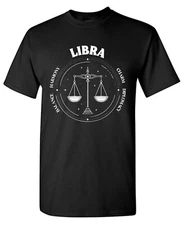 Libra Balance Sarcastic Humor Graphic Tee Gift For Men Novelty Funny T Shirt