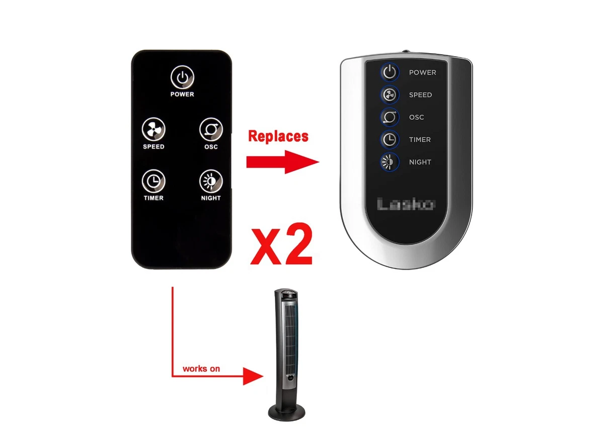 2pk Replacement Remote Control for Lasko Household Tower Fan T42951 T42950  Ioniz | eBay