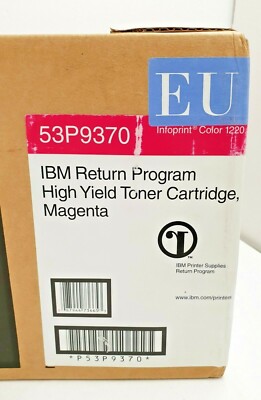 IBM 53P9370 Hi Yield MAGENTA TONER Return Program BOX OPEN TONER SEALED ORIGINAL