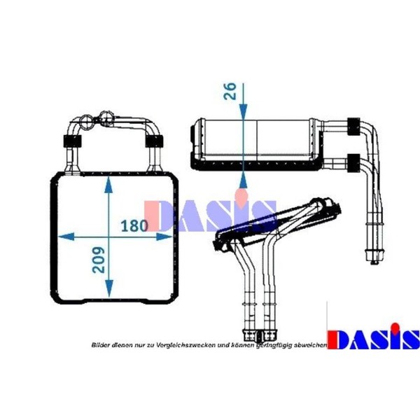 WäRmetauscher Innenraumheizung Passend FüR Mercedes-Benz E-Klasse 180X209X26-image