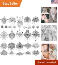 Non-Toxic Ink Black Lotus Temporary Tattoos - Easy Application and Long-Lasting