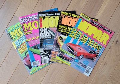 Vintage Five (5) Mopar Magazines - 1989-1991 - High Performance - Muscle
