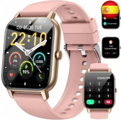 Reloj Inteligente Mujer, 1.85 Smartwatch Llamadas Bluetooth con