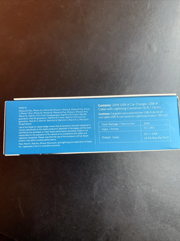 Anker - Cargador de vehículo PowerDrive 2 24W con conector Lightning - Blanco Foto 3 de 3