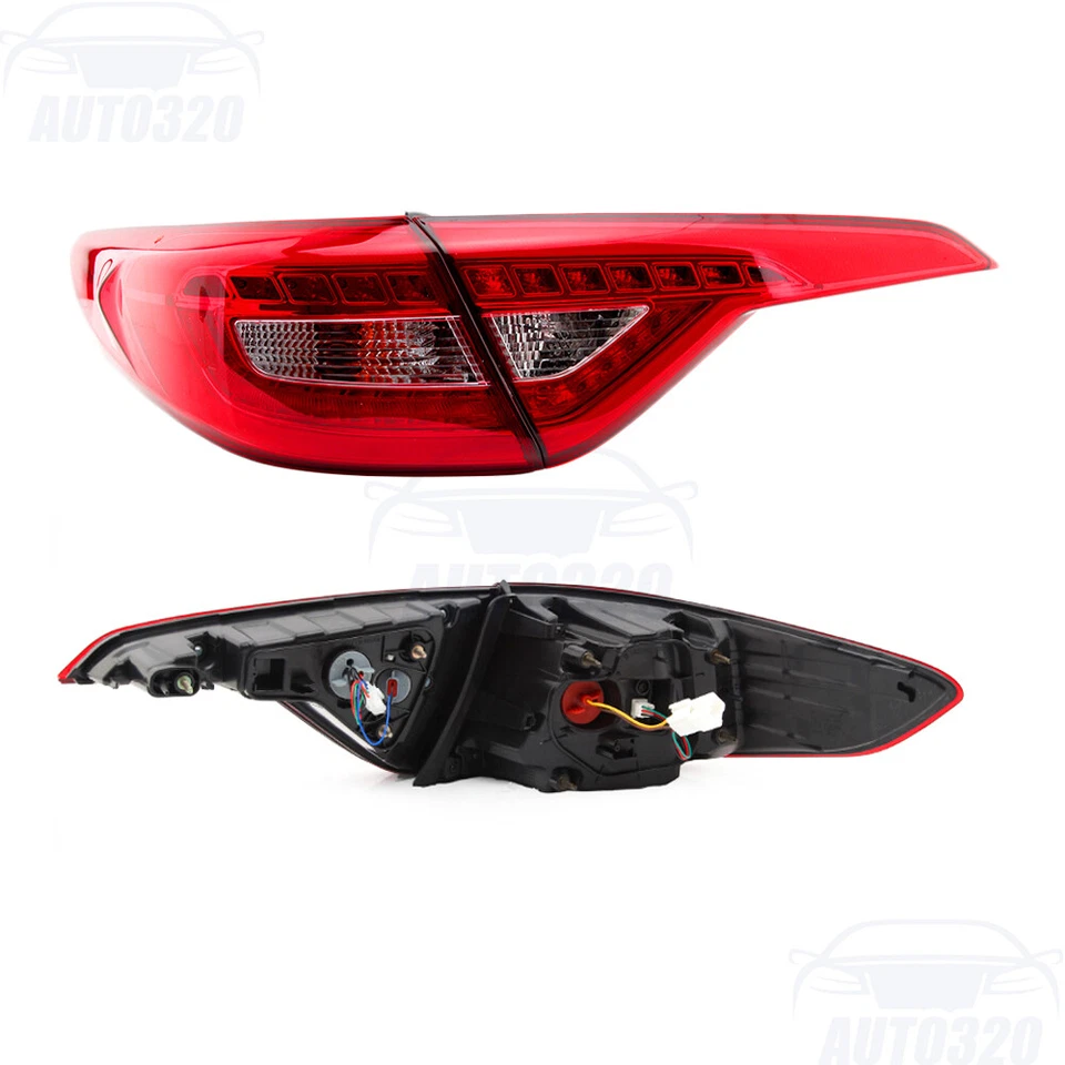 Pair Set LED Tail Lights For Hyundai Sonata 2015 2016 2017 Rear Lamps Left+Right - Image 3 of 4