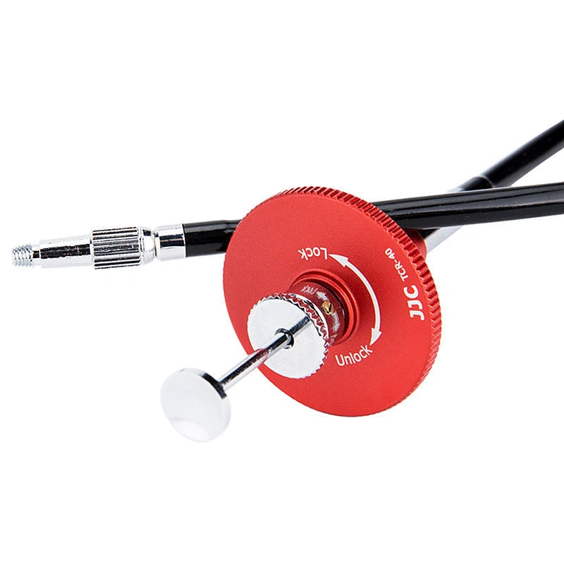 JJC 40cm Red Threaded Mechanical Shutter Release Cable w/ Bulb-Lock for Fujifilm - Image 4 of 4
